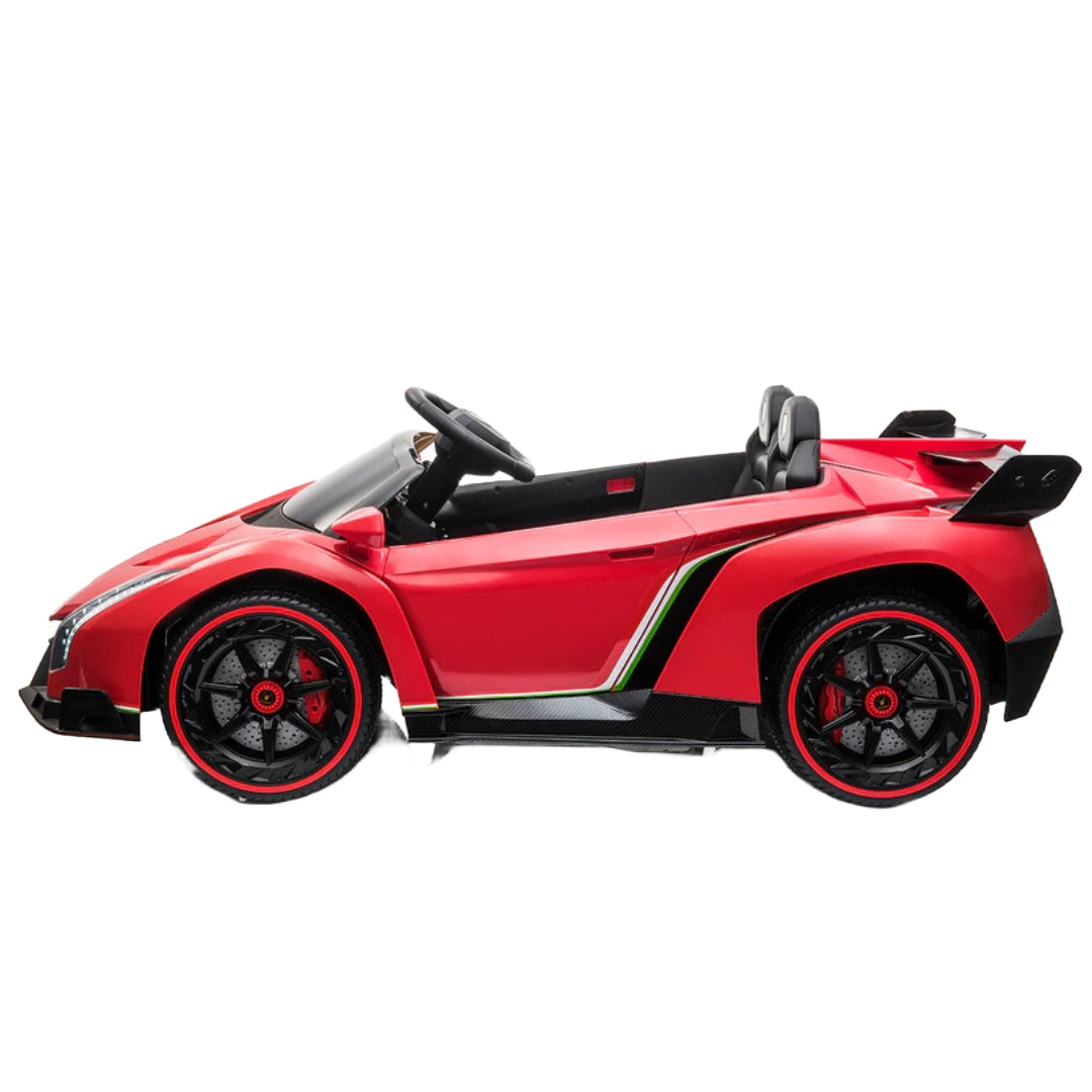 BBJ Toys R/C Licensed Lamborghini Veneno Kids Electric Two Seats Ride Car