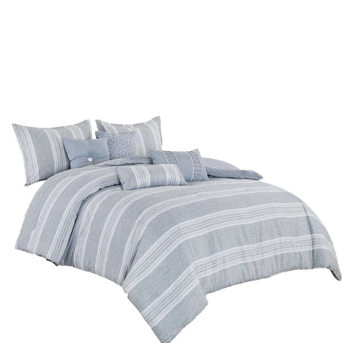 ESCA Aurora King Size Comforter Set (7-Pieces) - Gray