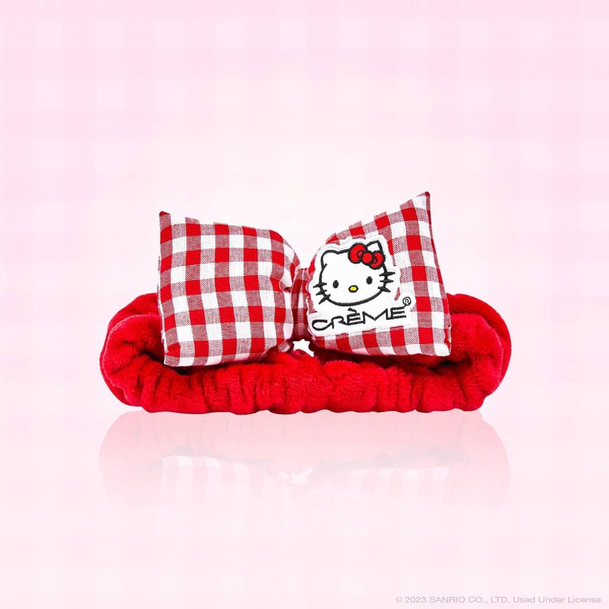 The Creme Shop Hello Kitty Plush Spa Headband - Red Gingham