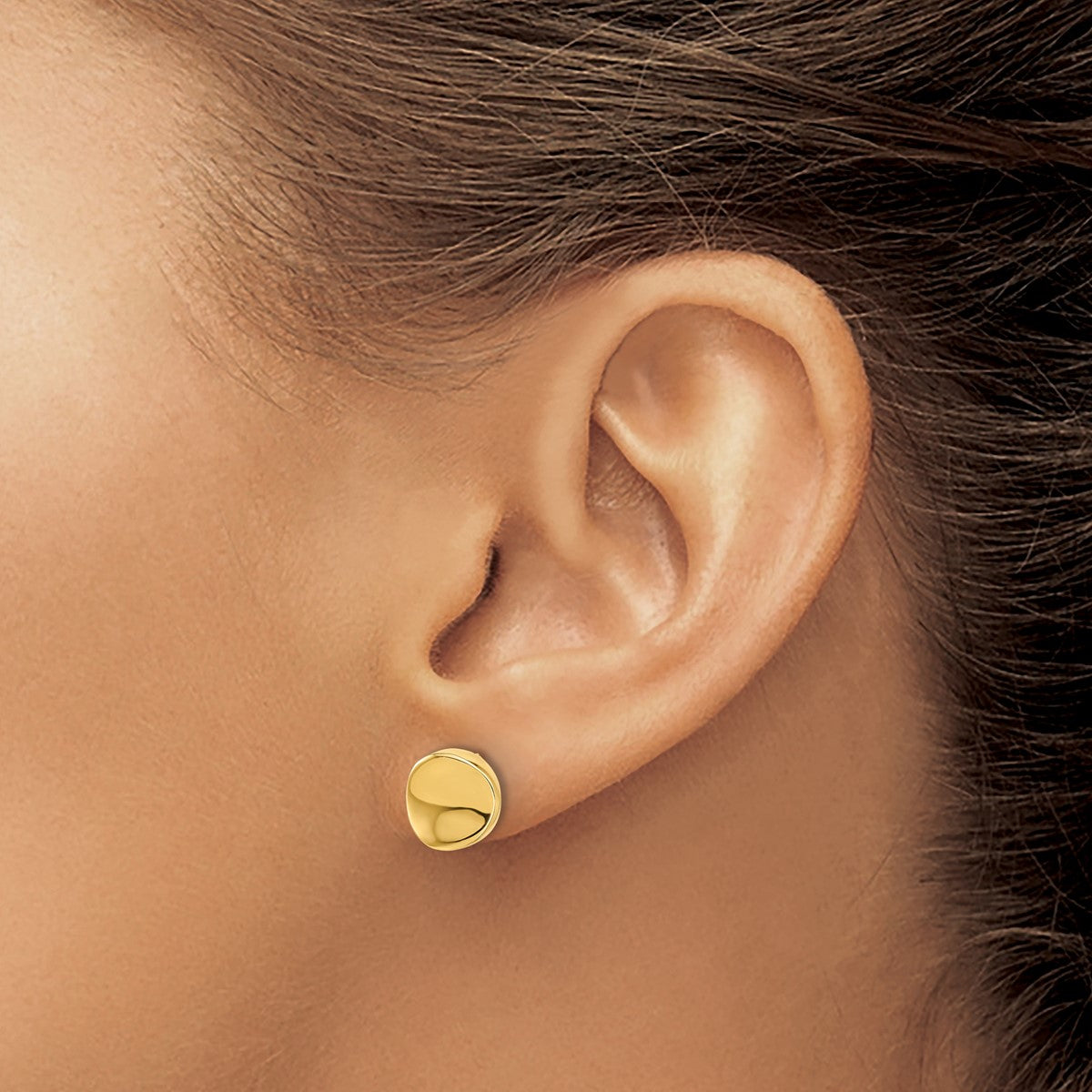 14K Leslie's Women's Post Button Earrings in 14K Yellow Gold