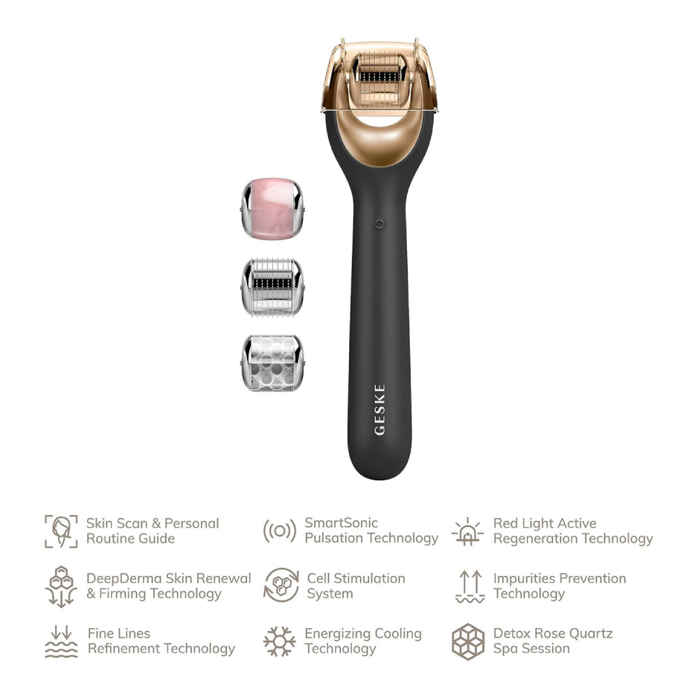 Geske Microneedle 9 in 1 Facial Roller - Gray