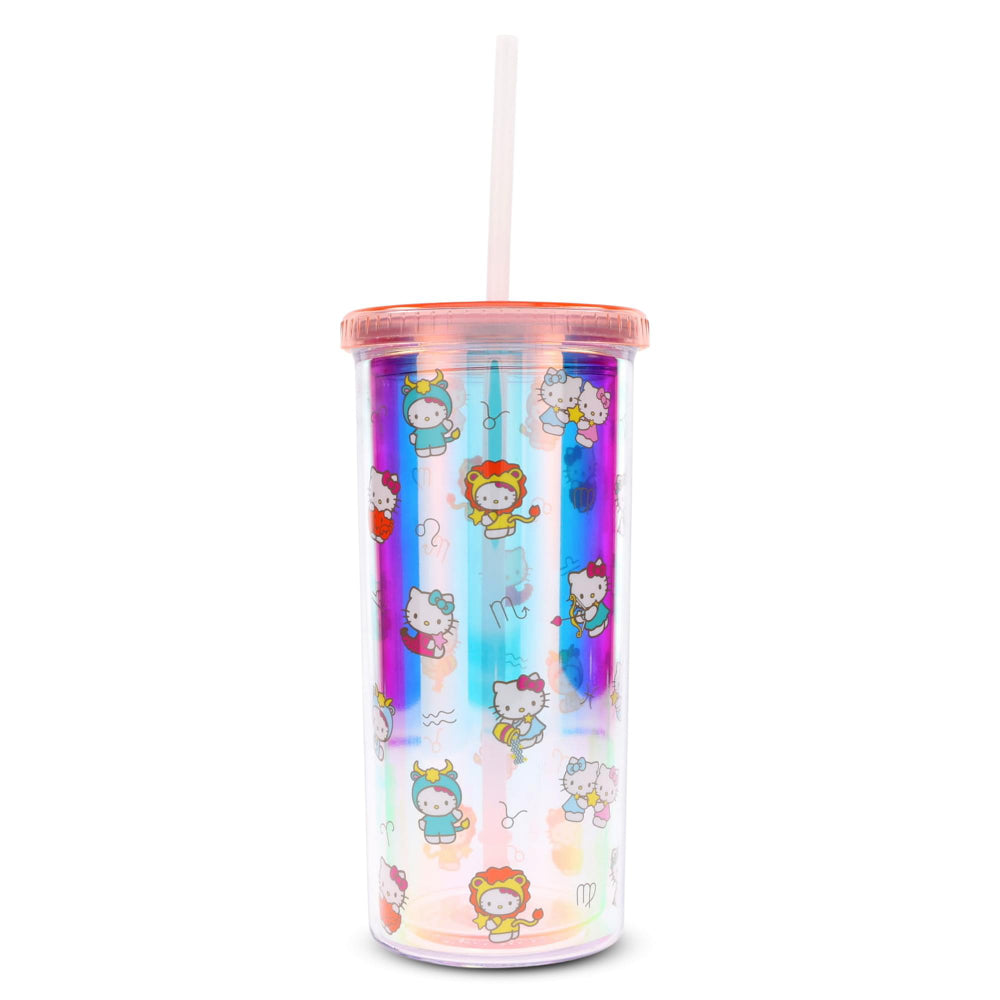 Sanrio Hello Kitty 20 oz Zodiac Carnival Cup with Lid and Straw - Multicolor