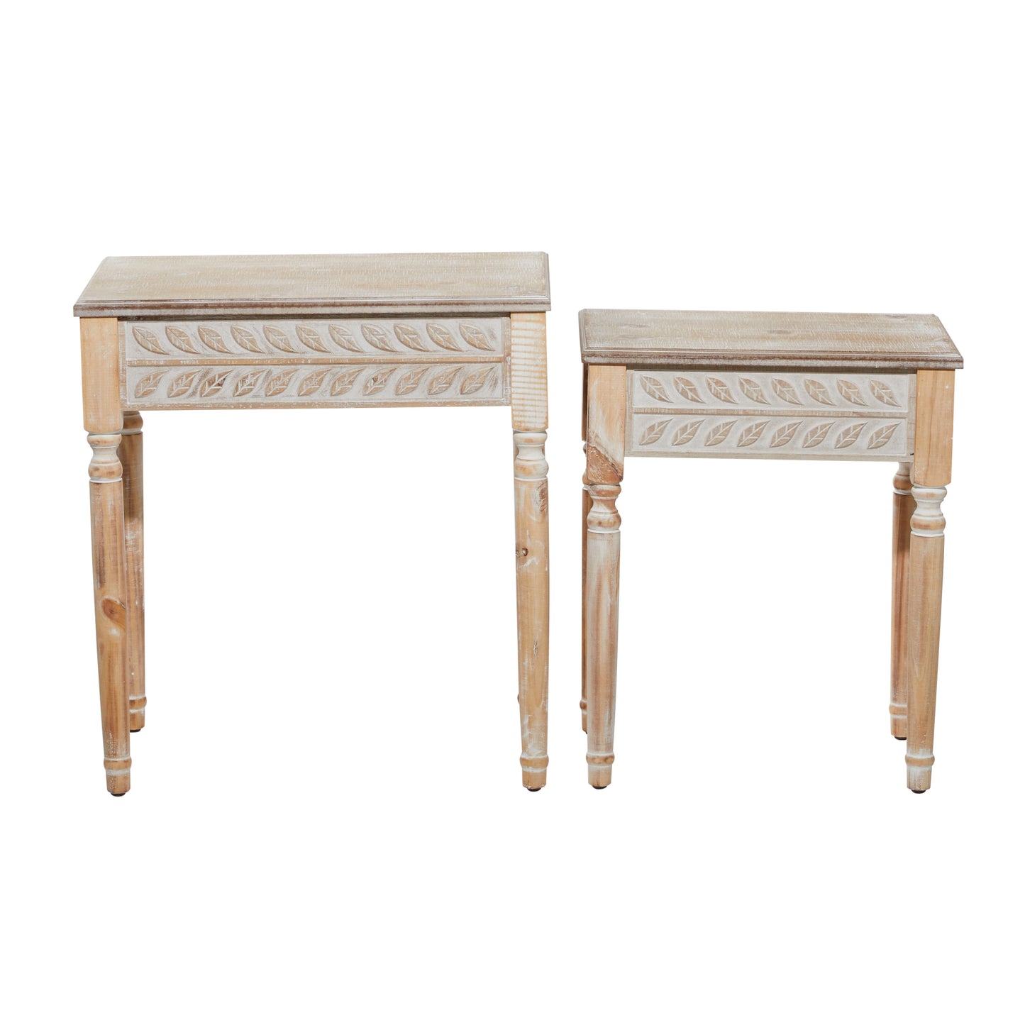Farmhouse Accent Table Set of 2 by UMA Enterprises