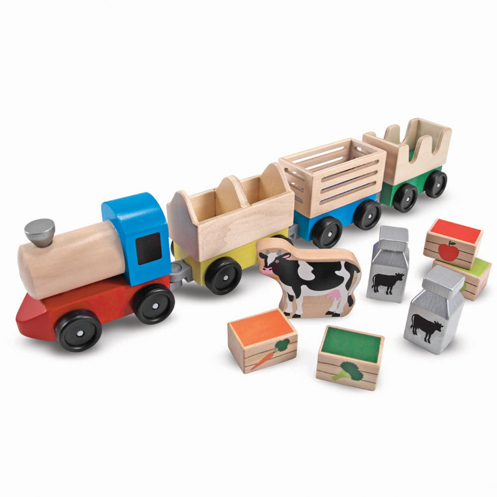 Melissa and Doug Farm Train Set (11-Piece)