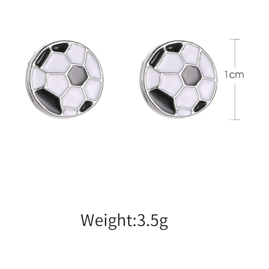 Player Design Women's Soccer Stud Earrings in Metal