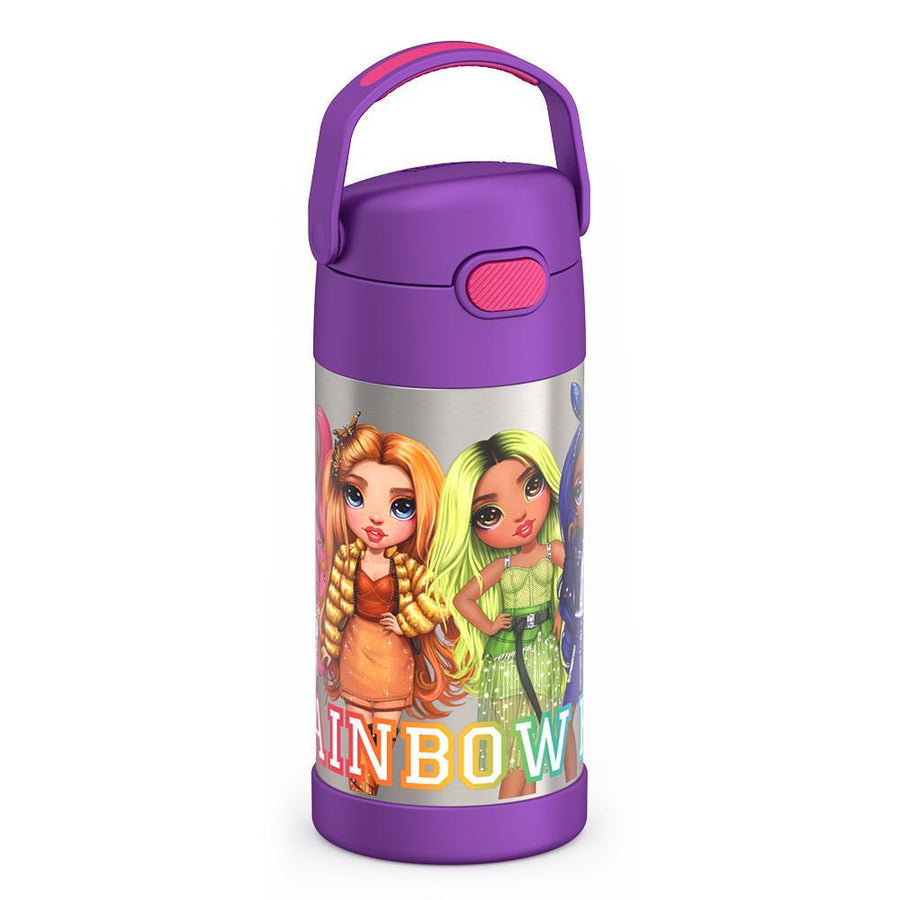 Thermos Funtainer Rainbow High 12 oz Water Bottle with Straw - Purple