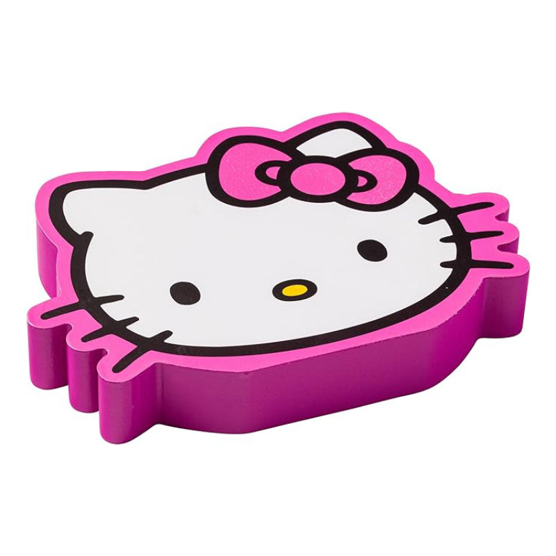 Sanrio Hello Kitty Glitter Large Die Cut MDF Wall Art - Pink