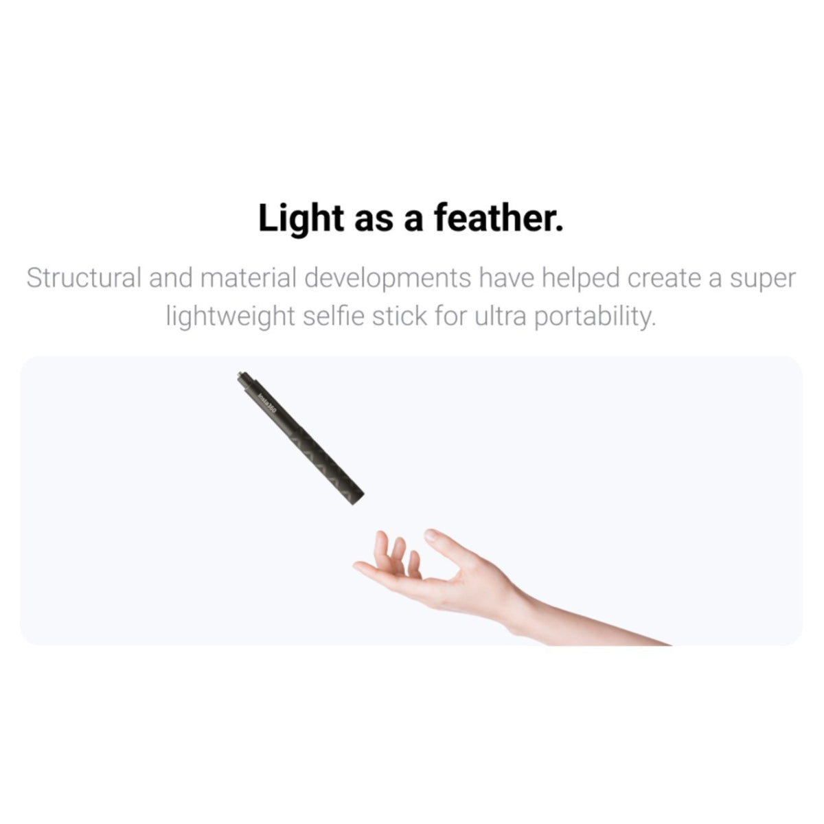 Insta360 44.9" Invisible Selfie Stick - Black