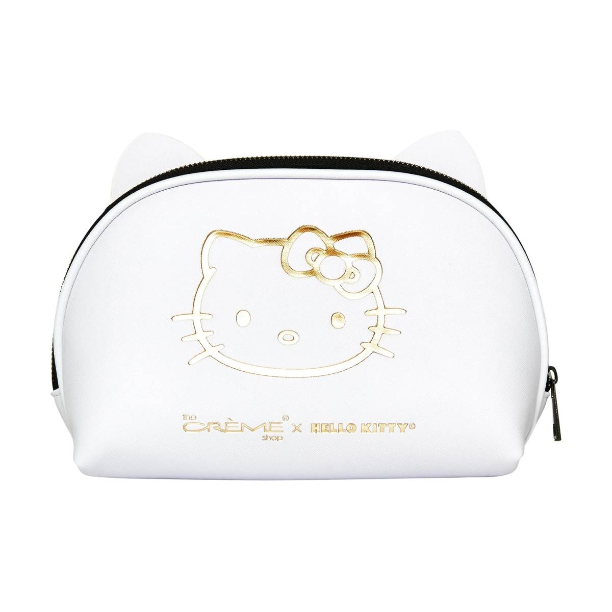 The Creme Shop Holiday Makeup Pouch - White/Golden Icon