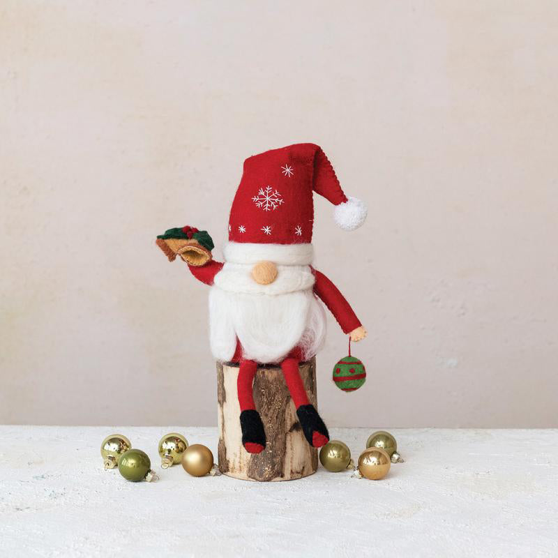 Creative Co-op Santa Gnome with Embroidery - Multicolor