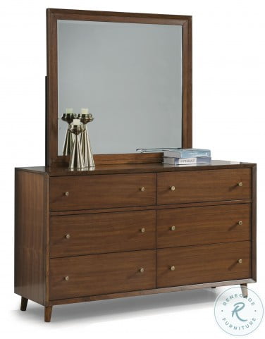 Ludwig 41" Mirror by Flexsteel - Walnut