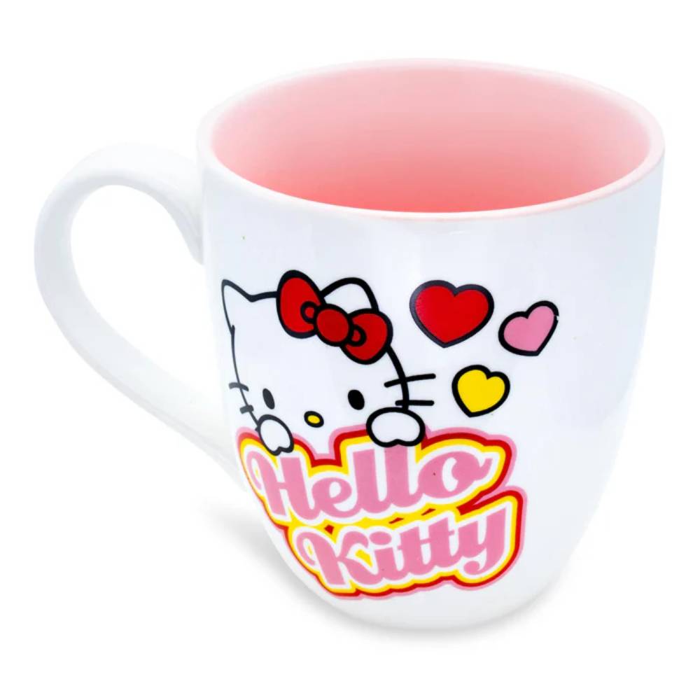 Sanrio Hello Kitty 18 oz Hearts Ceramic Mug - White
