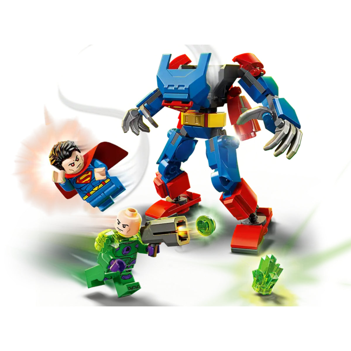 LEGO DC Superman Mech vs. Lex Luthor Action Figures Building Toy Set (120-Pieces)