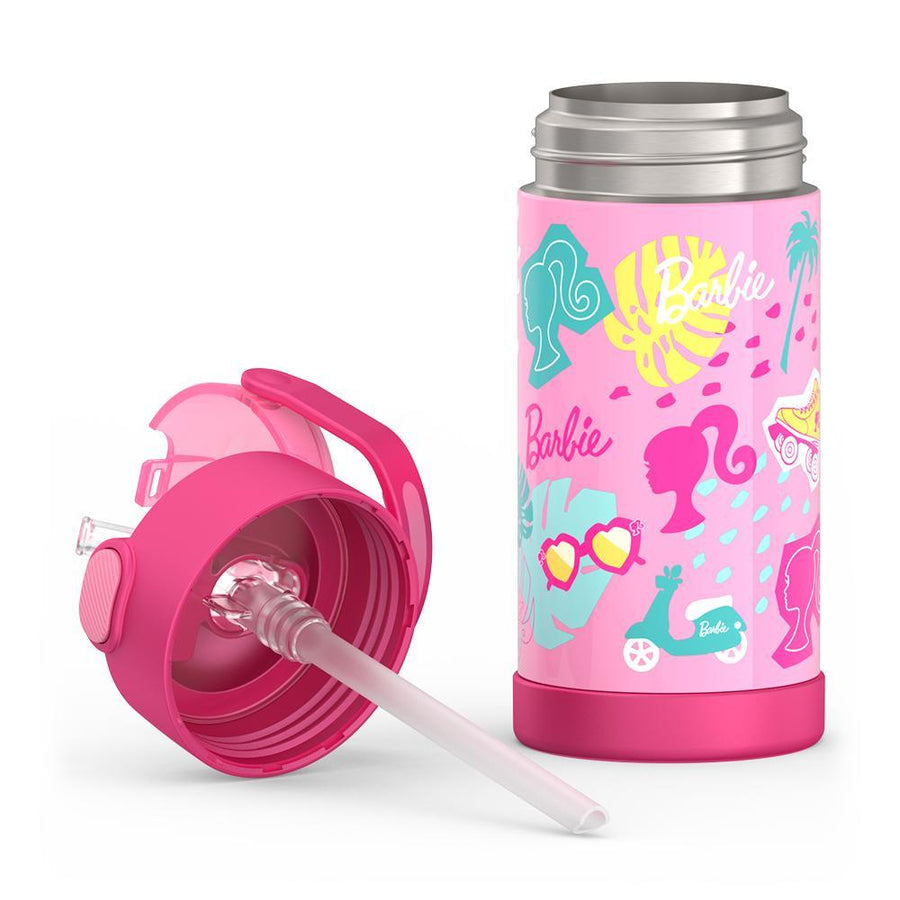 Thermos Funtainer Barbie 12 oz Water Bottle with Straw - Pink