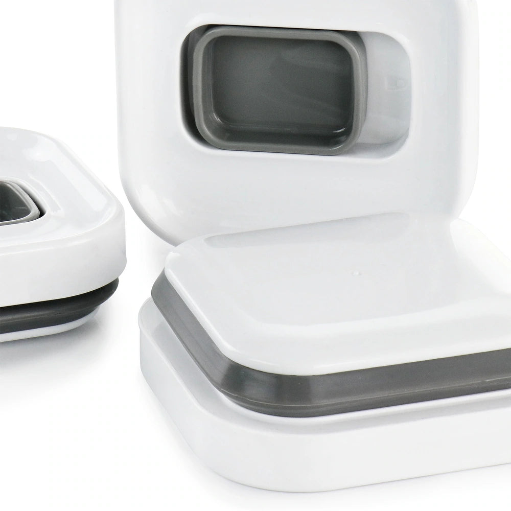 Martha Stewart 136548 Siobhan Storage Container Set (3-Pieces) - White/Clear