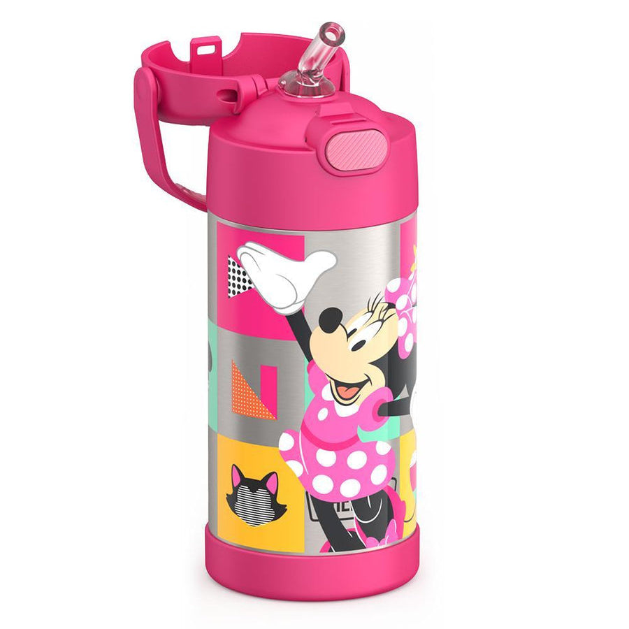 Thermos Funtainer Minnie Mouse Bowtique 12 oz Water Bottle with Straw - Pink