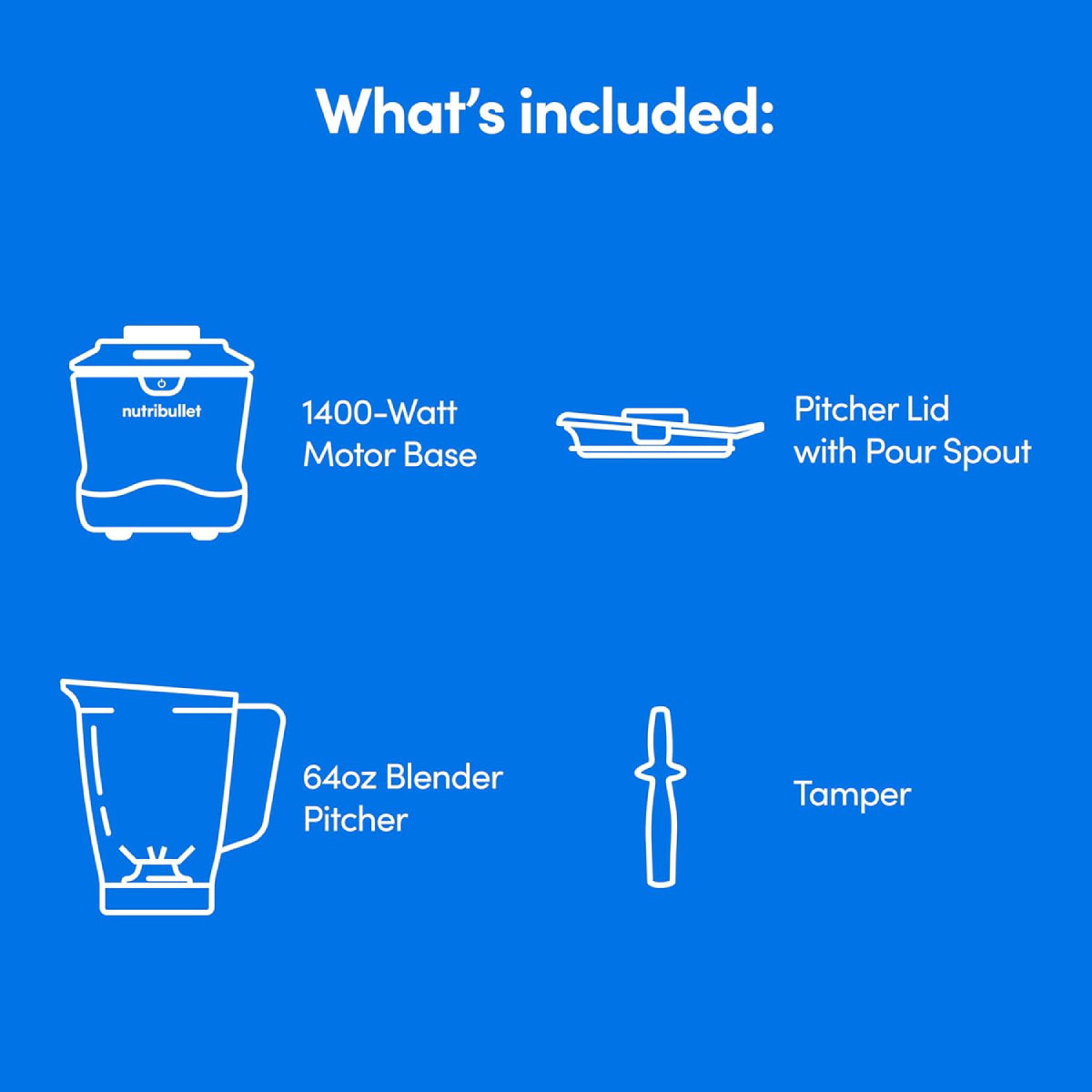 Nutribullet NBF50600AK Smart Sense Full Size Blender - Matte Black