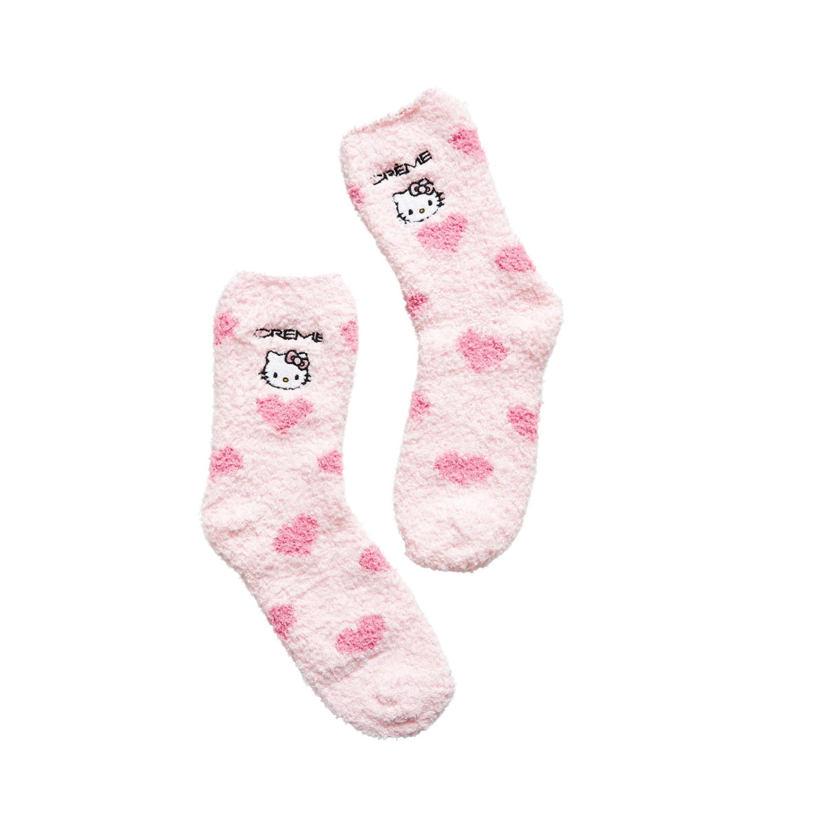 The Crème Shop x Sanrio Hello Kitty Sole Soft! Infused Cozy Sweetheart Socks - Pink