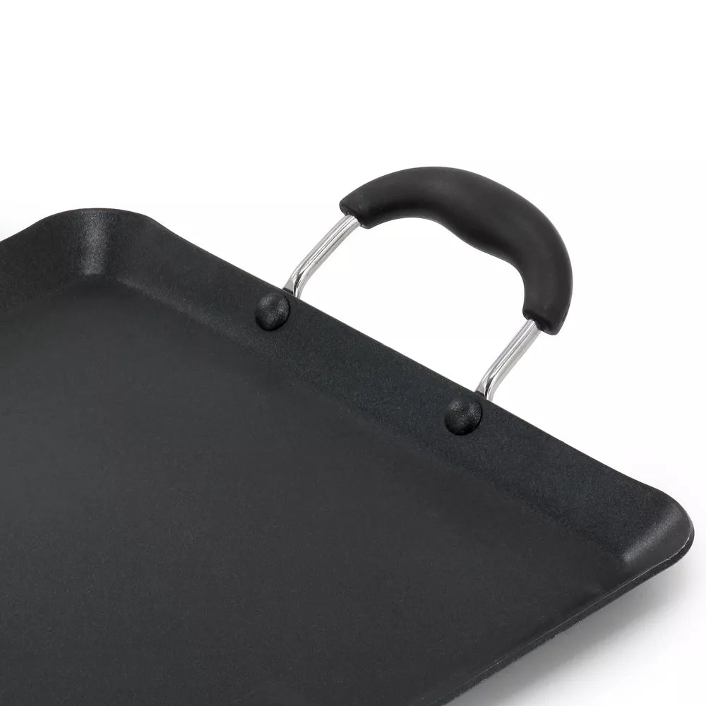 Oster 141075.01 Clairborne Nonstick Double Burner Rectangular Griddle Pan - Gray