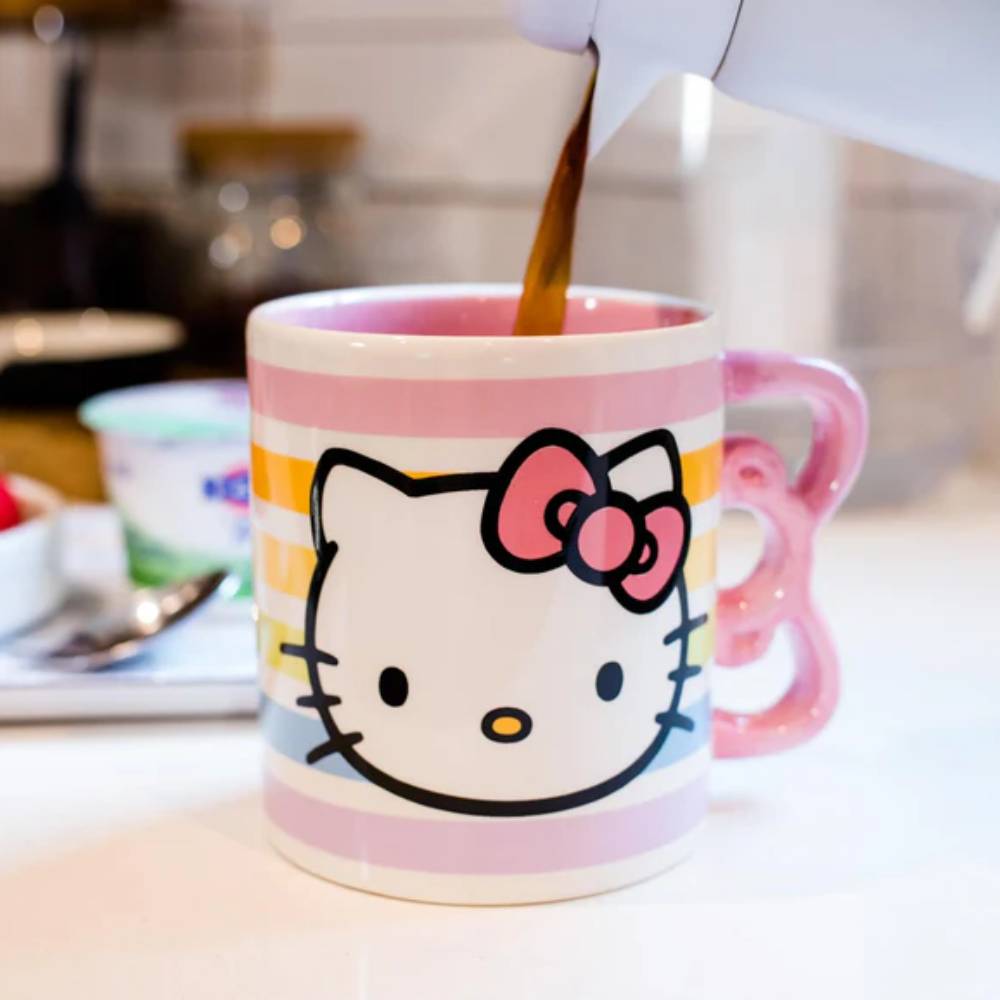Sanrio Hello Kitty 20 oz Bow Handle Ceramic Mug - Pink
