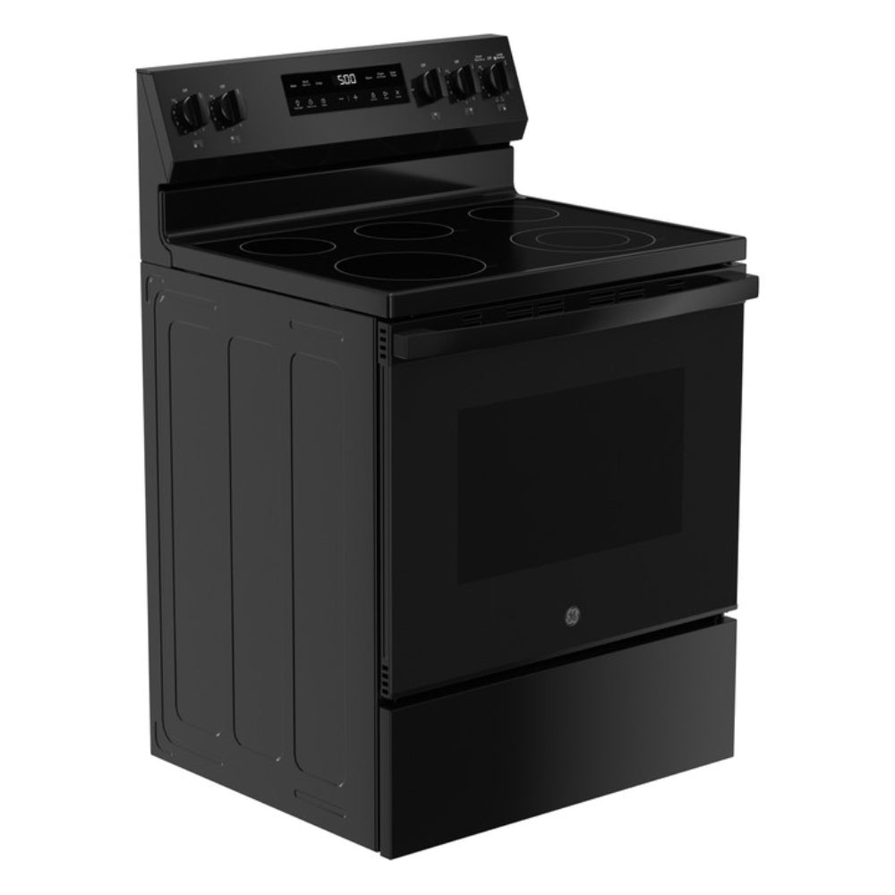 GE GRF500PVBB 30" Free-Standing Electric Range with Crisp Mode - Black