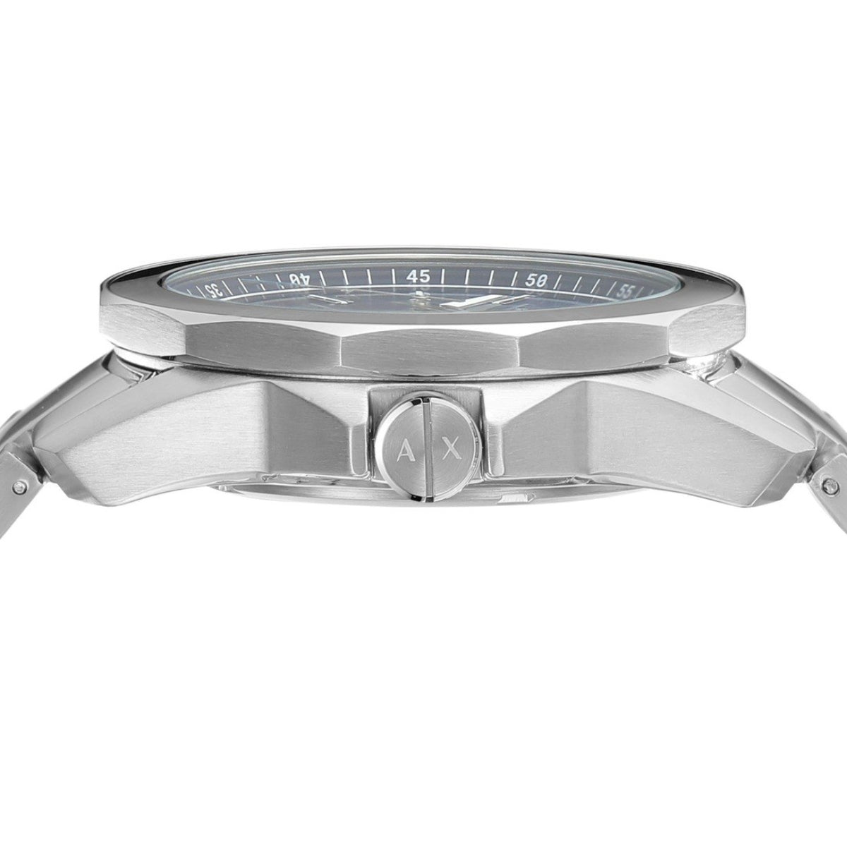Armani Exchange Men's 44mm Silver Bracelet Watch - Blue Dial