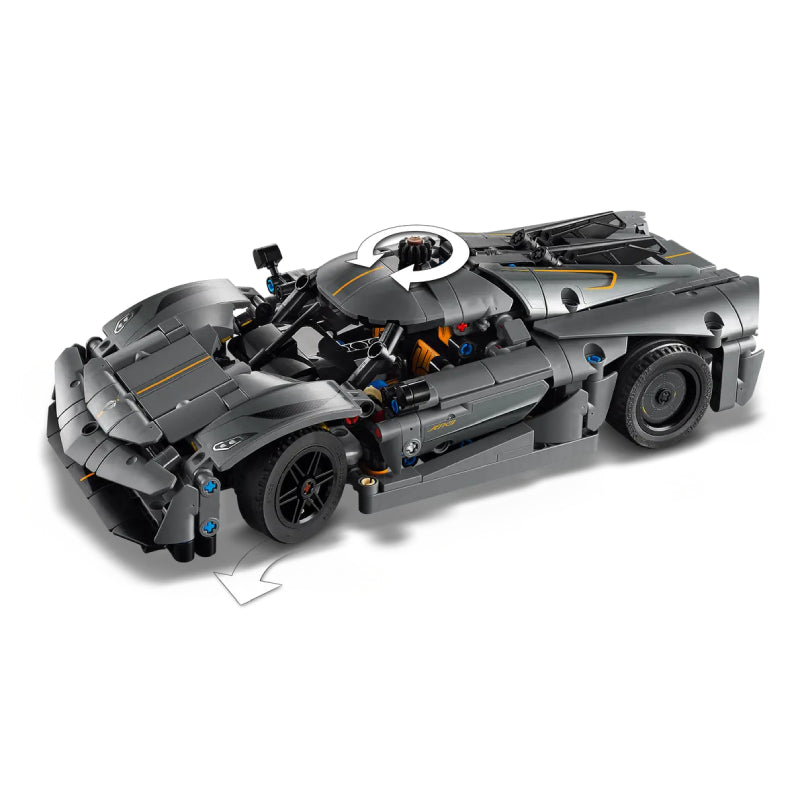 LEGO Technic Koenigsegg Jesko Absolut Hypercar Building Toy (801-Pieces) - Gray