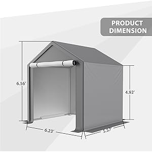 LZBEITEM 6 x 6 ft Portable Heavy Duty Storage Tent Shed