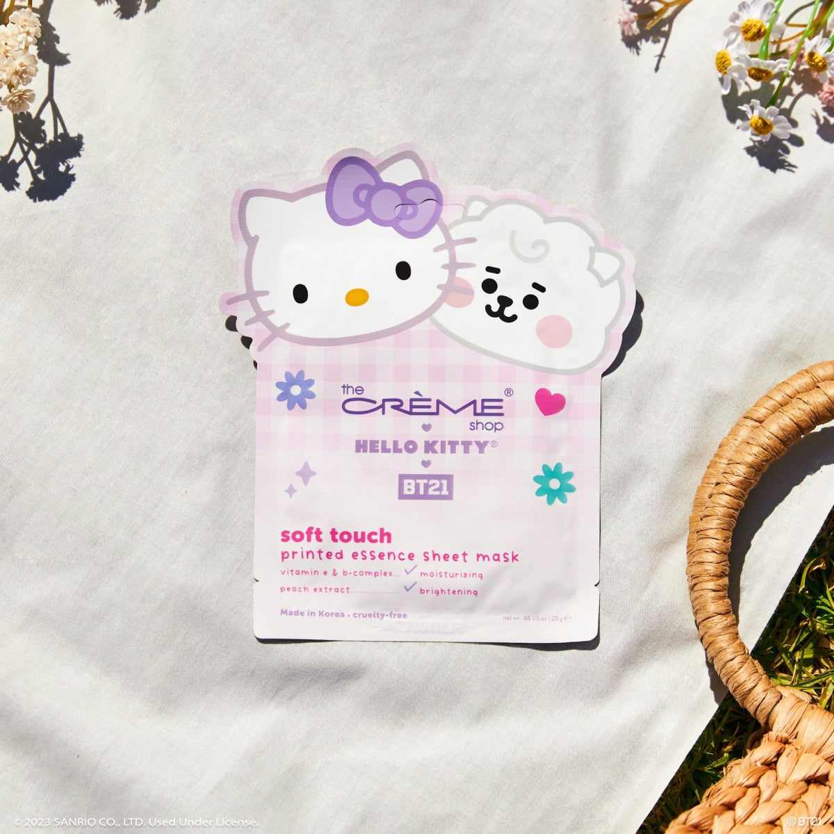 The Creme Shop X Hello Kitty and BT21 Soft Touch Printed Essence Sheet Mask