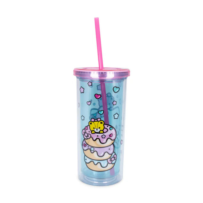 Sanrio Hello Kitty Stacked Donuts 20 oz Carnival Cup with Lid and Straw - Pink