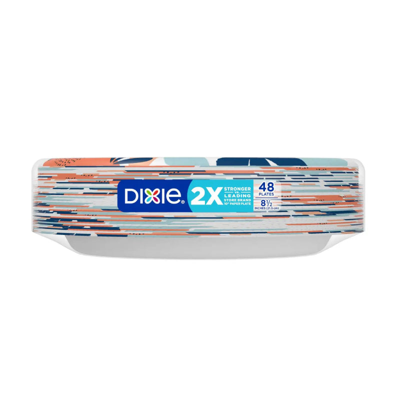 Dixie 8.5" Flowers Bloom Dinner Paper Plates (48-Count)