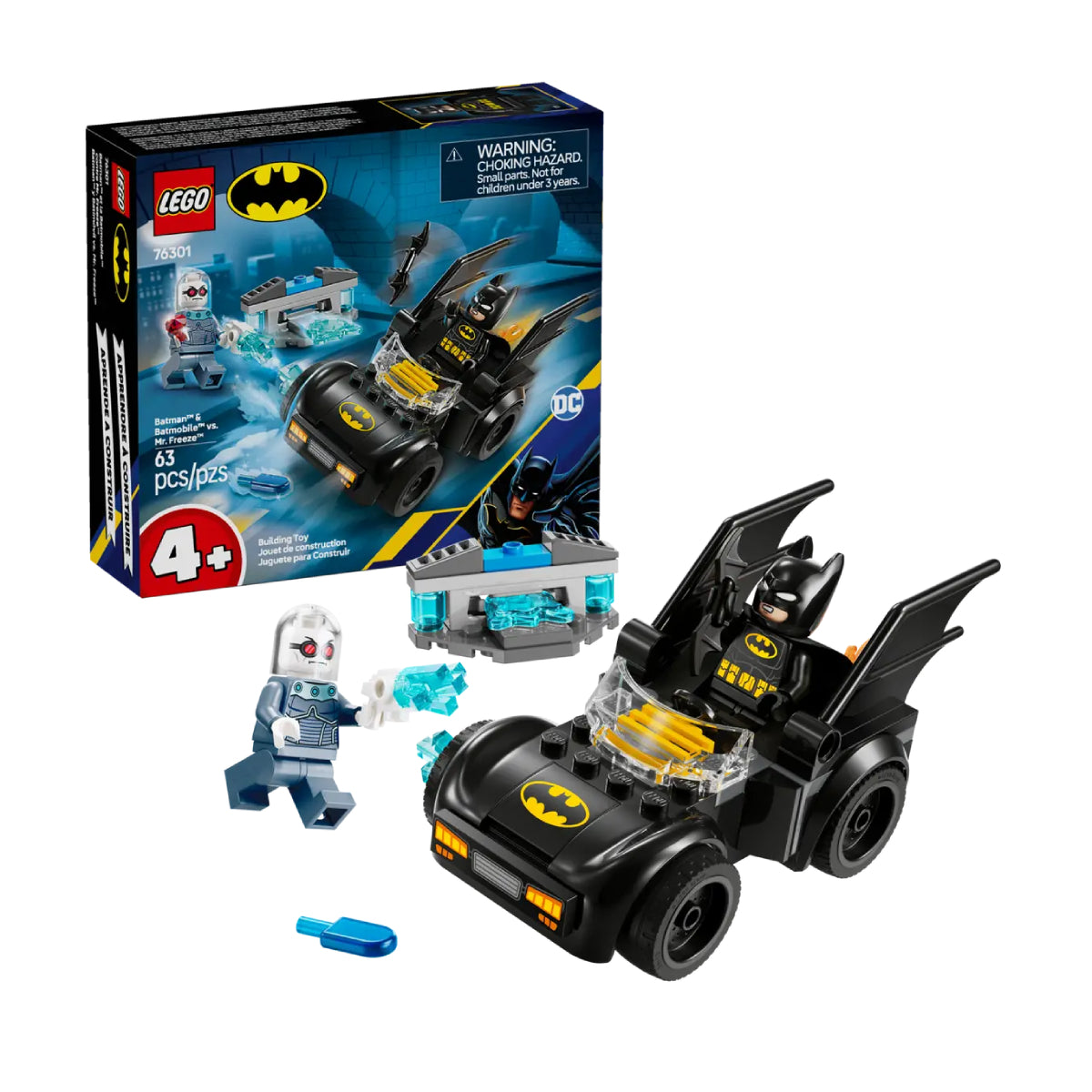 LEGO Batman & Batmobile vs Mr. Freeze Building Toy Set (63-Pieces)