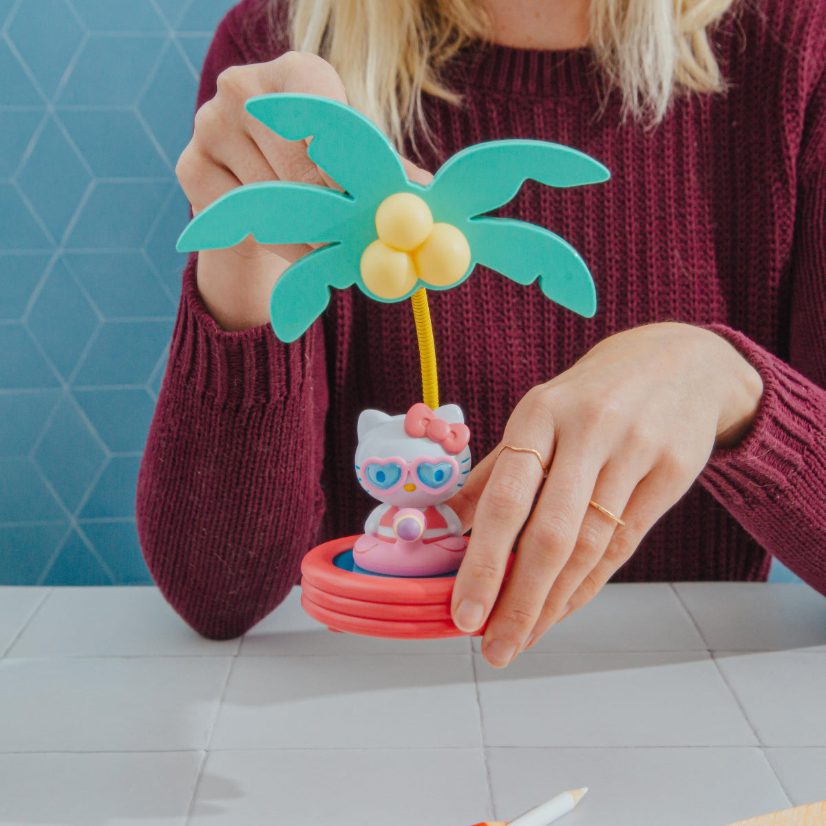 Sanrio Hello Kitty Pool Party 8" Mini Gooseneck Mood Light Figure