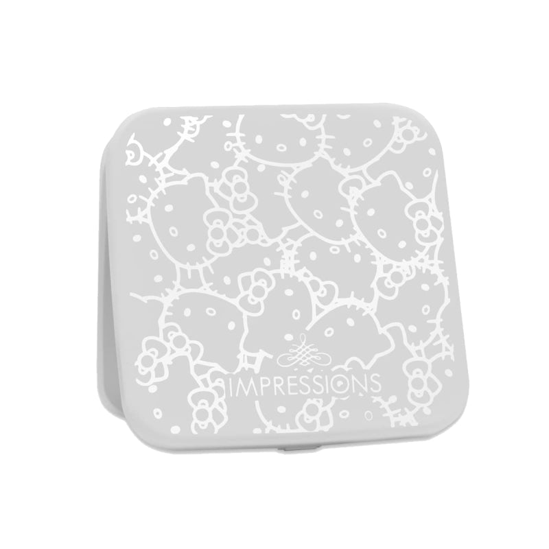 Impressions Vanity Hello Kitty Supercute Compact Mirror with Magnifying Mirror Top (White)