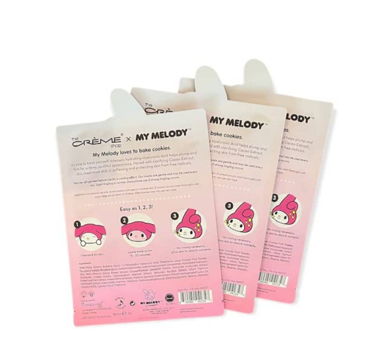 The Creme Shop My Melody Sheet Mask (Pack of 3)