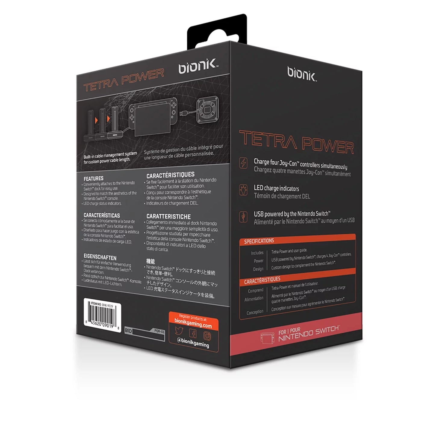 DreamGear Power Quad Port Charging Dock for Nintendo Switch - Curacao