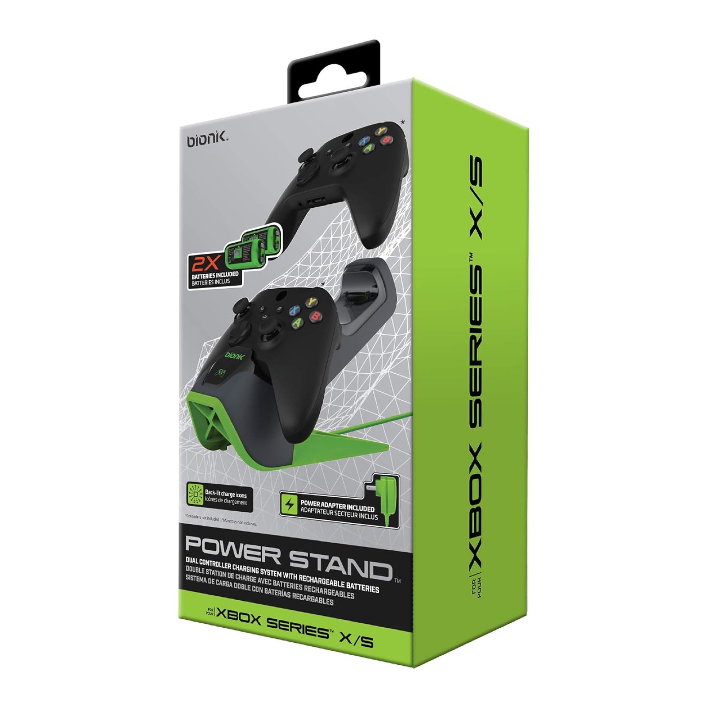 Bionik Power Stand for Xbox X/S Controllers - Black - Curacao