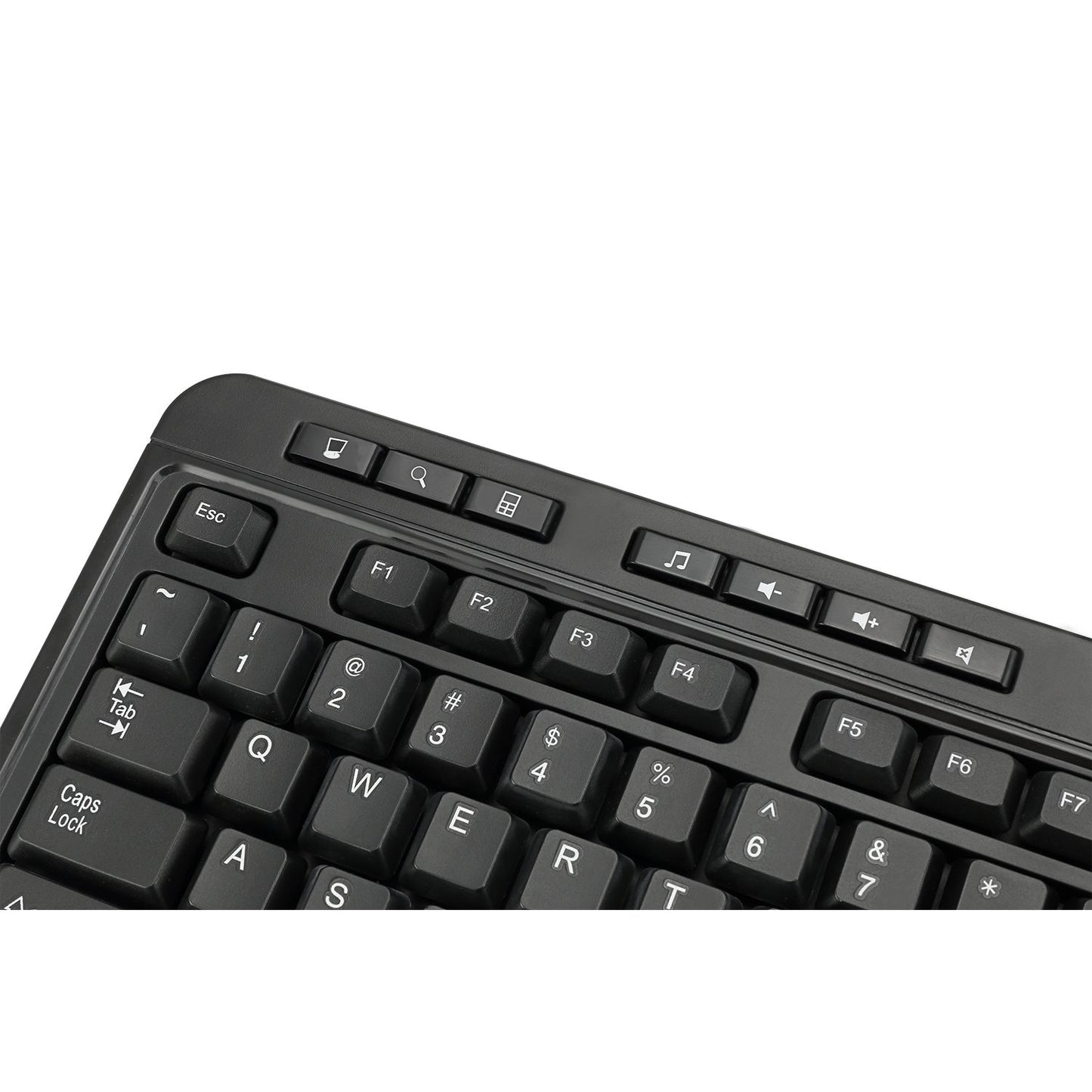 Adesso Antimicrobial Wireless Desktop Keyboard and Mouse, Black