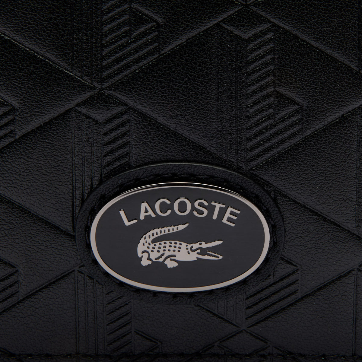 Lacoste Monogram Compact Billfold Wallet - Black