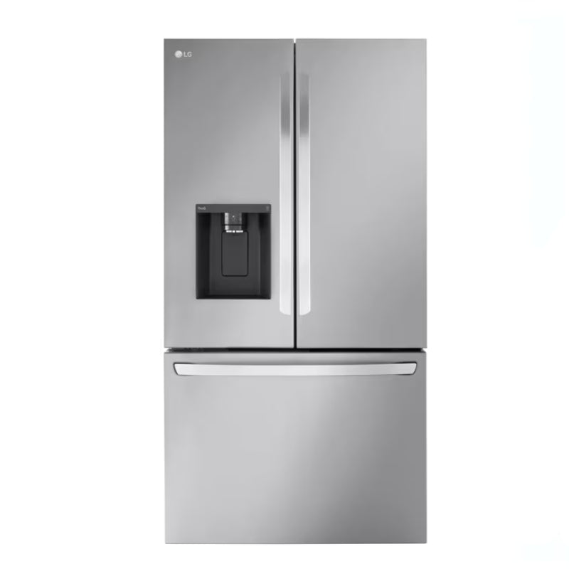 LG LRFXC2606S 26 cu. ft. Counter-Depth MAX French Door Smart Refrigerator with Dual Ice Makers - Stainless Steel