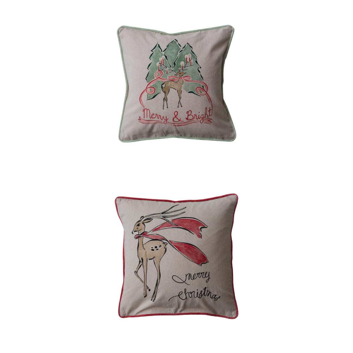 Creative Co-op Printed Pillow (Set of 2) - Multicolor