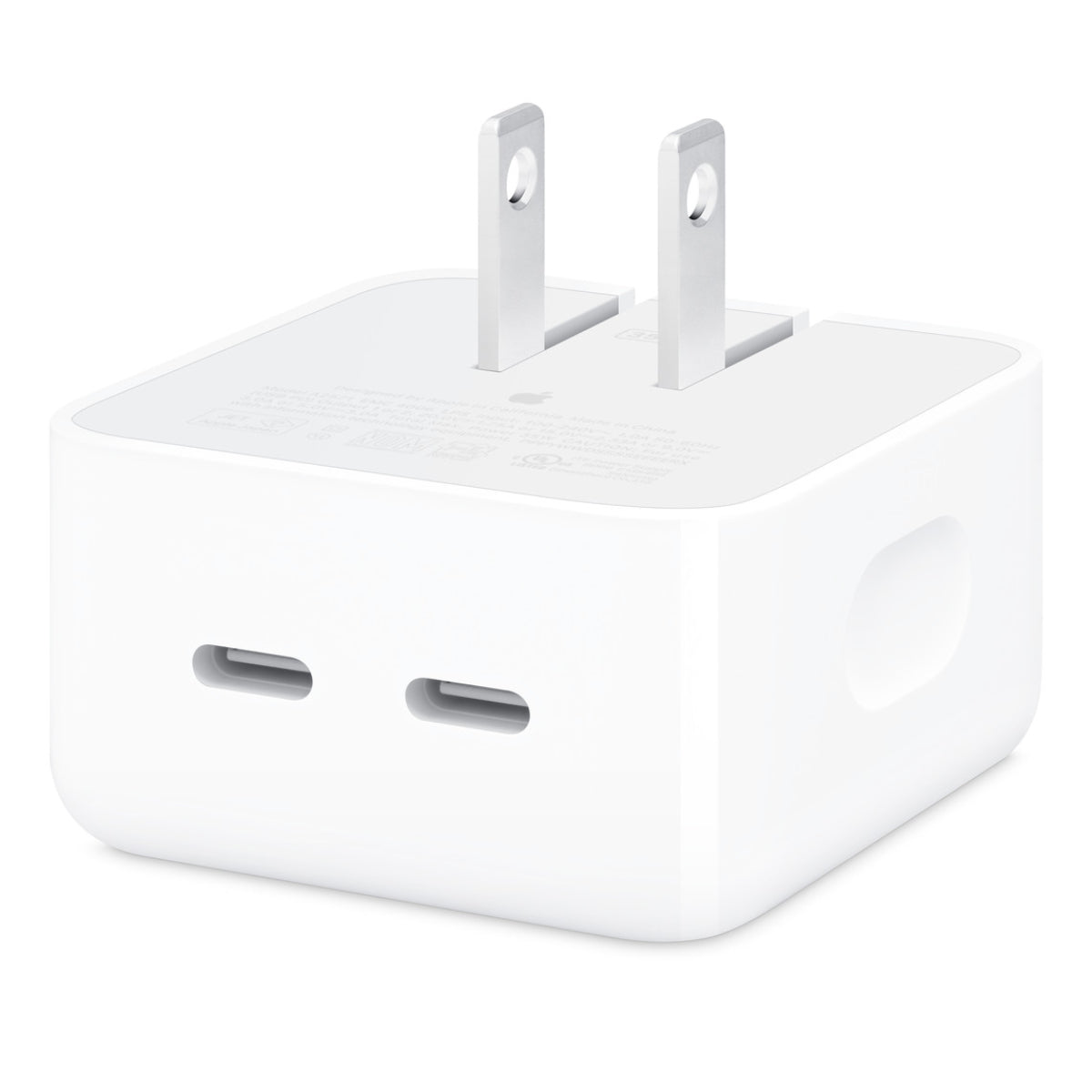 Apple 35 W Dual USB-C Port Compact Power Adapter - White