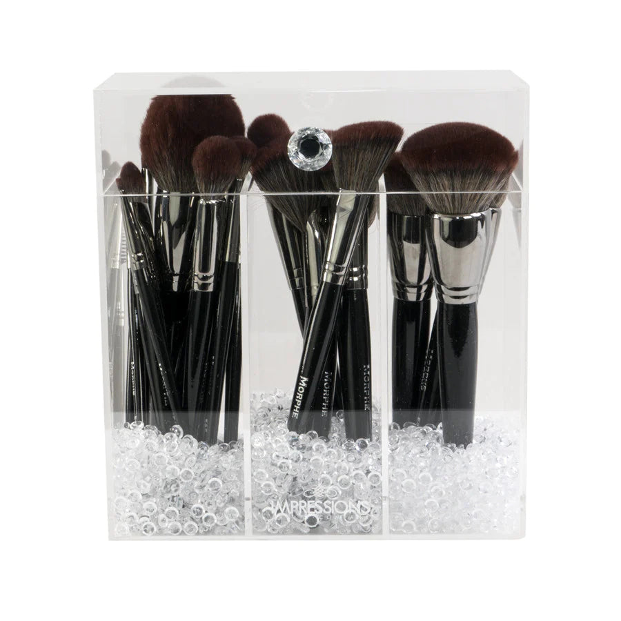 Impressions Diamond Collection Acrylic Makeup Brush Holder