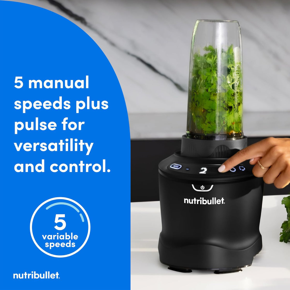 Nutribullet NBF50700AK Smart Sense Blender Set - Matte Black