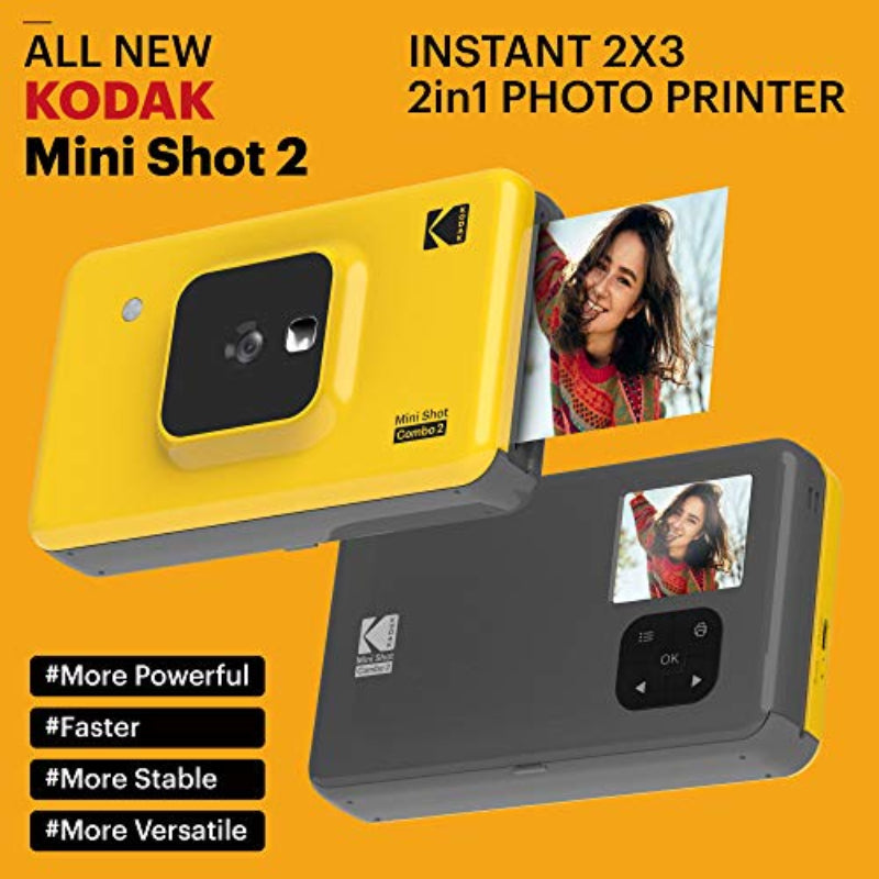 Kodak MiniShot 2 2-in-1 Instant Camera and Photo Printer - Yellow
