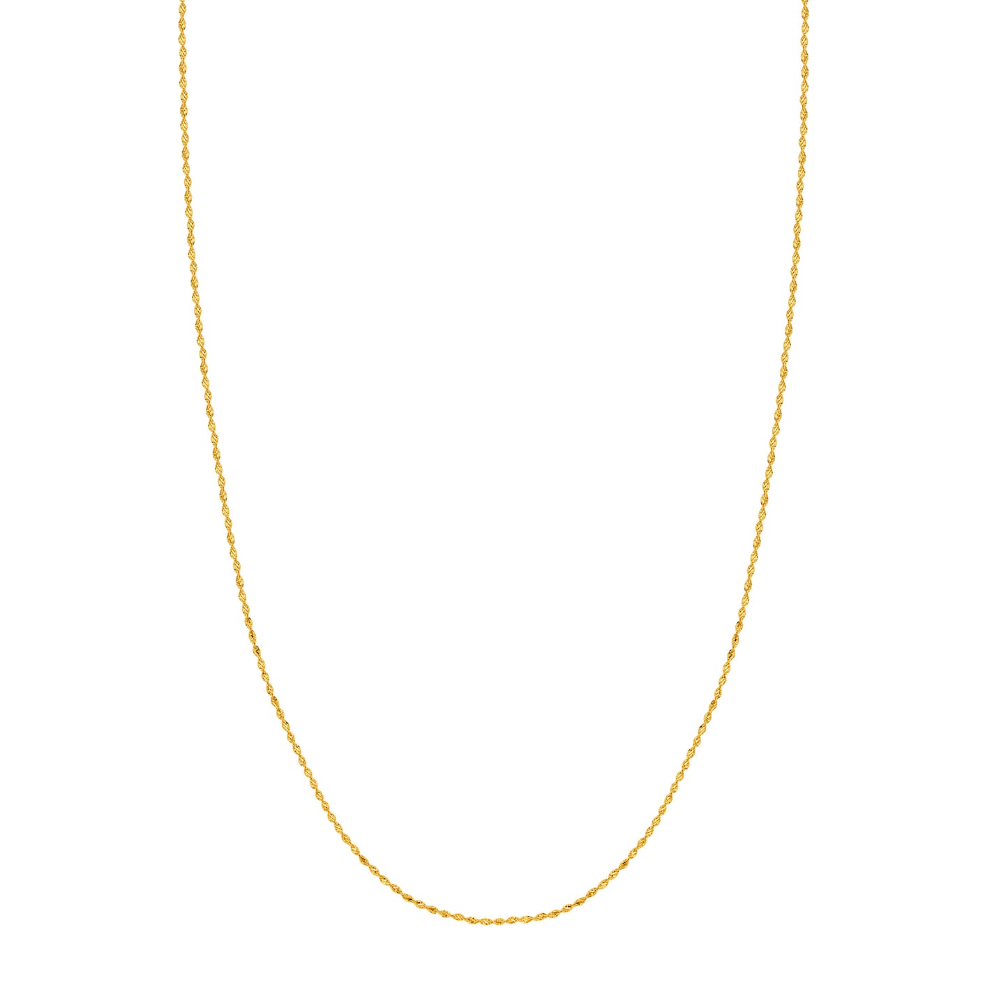 14k Yellow Gold 24" 1.35mm Twisted Dorica Chain