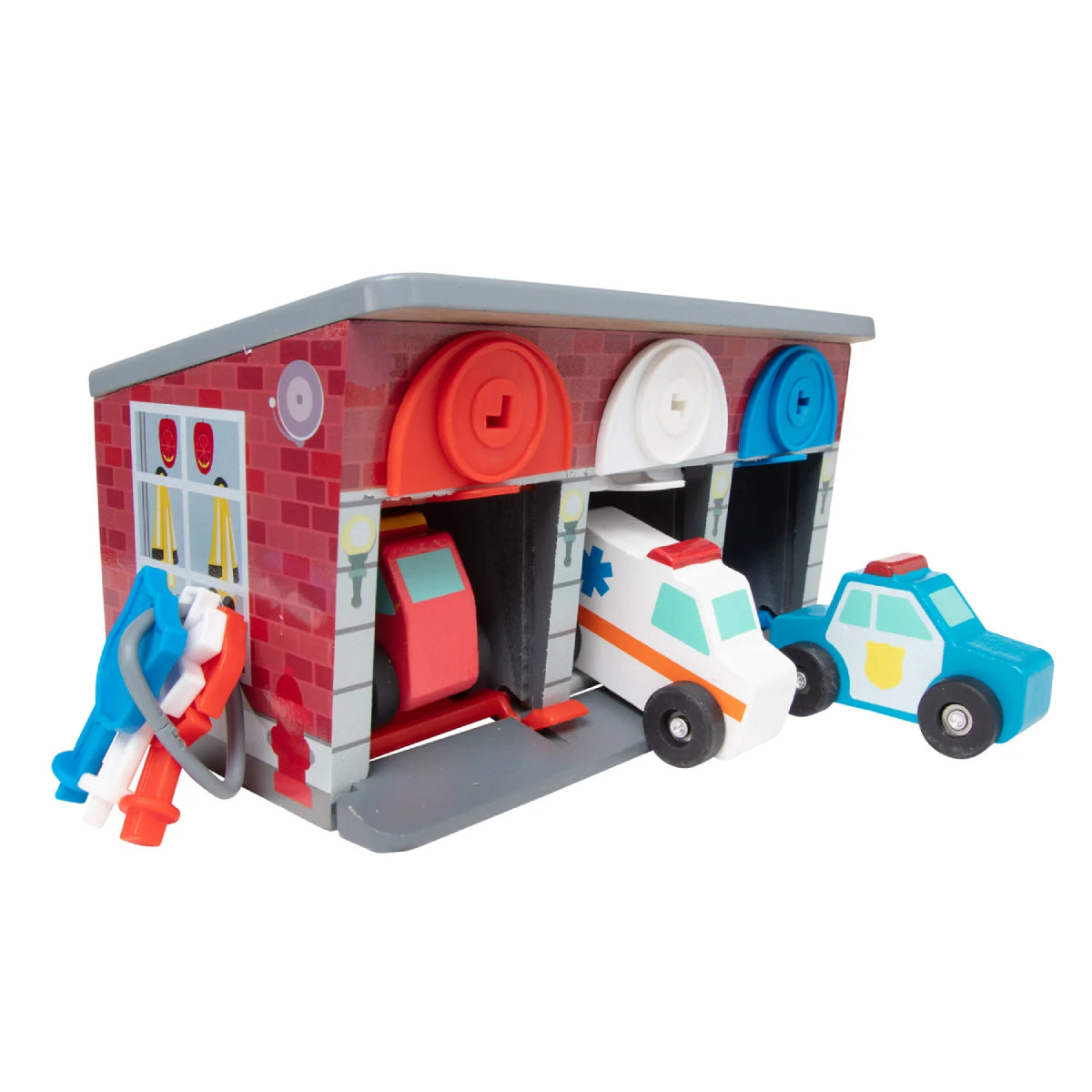Melissa and Doug Keys and Cars Rescue Garage (4 Pieces)