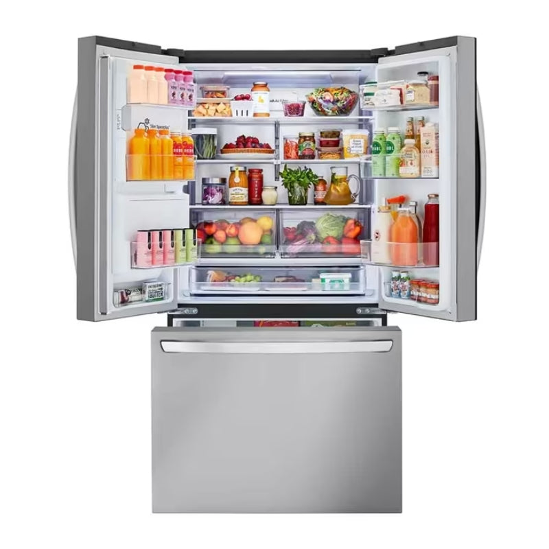 LG LRFXC2606S 26 cu. ft. Counter-Depth MAX French Door Smart Refrigerator with Dual Ice Makers - Stainless Steel