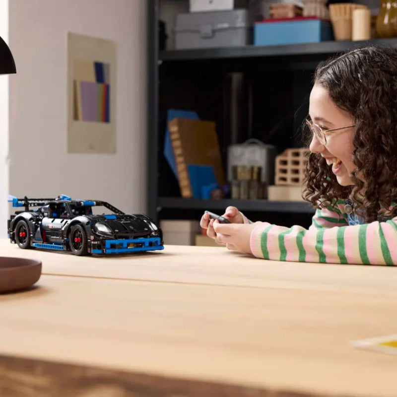 LEGO Technic Porsche GT4 e-Performance Race Car Building Toy (834-Pieces) - Black/Blue