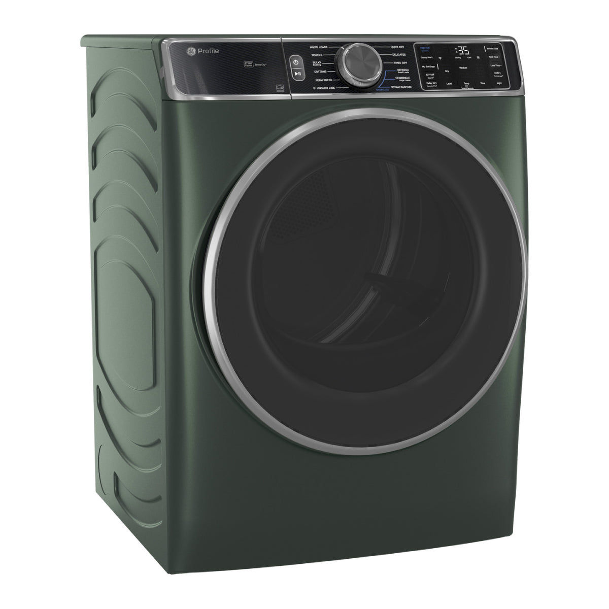 GE Profile PFD95ESPWGN 7.8 cu. ft. Front Load Electric Dryer with Steam and Sanitize Cycle - Jade Green